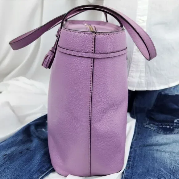 🩵Kate Spade Lavender Valerian "Hayes" Pebbled Leather Tote Purse - Picture 8 of 16
